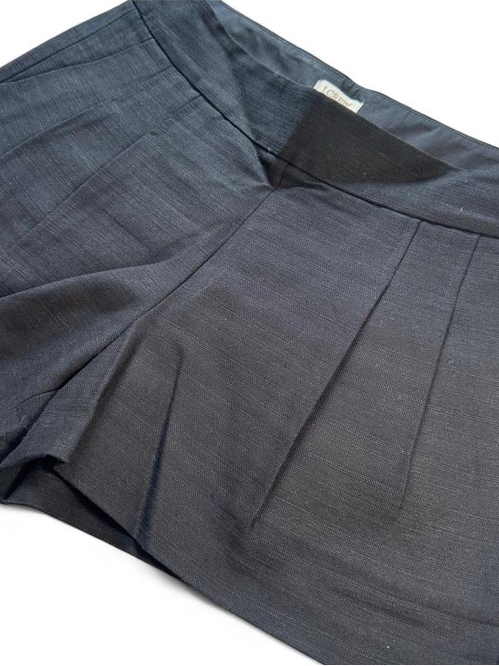 J. Crew Black High-Waist Pleated Women's Shorts - Picture 3 of 8